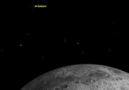 Image result for saturns moons dark sky