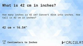 Image result for 42Cm to Inch