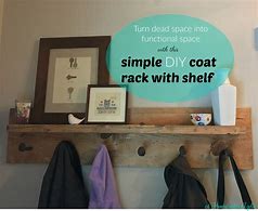 Image result for DIY Coat Hooks Shelf
