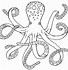 Image result for Blue Octopus Outline