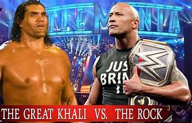 Image result for The Great Khali vs The Rock