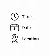 Image result for Date Time and Location Icon