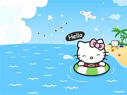 Image result for Hello Kitty Tropical Wallpaper