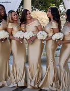 Image result for Bridal Party Champagne Bridesmaid Dresses