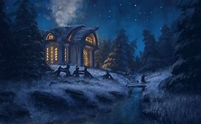 Image result for Snowy Night Screensaver