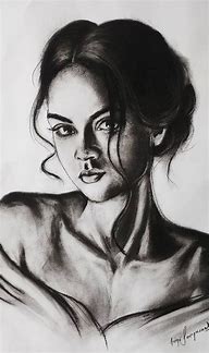 Image result for Charcoal Drawing Girls Easy