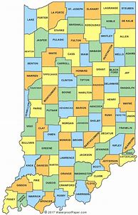 Image result for Indiana Map by County