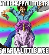 Image result for Bob Ross with Weed Cartoon