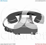 Image result for Black and White Rotary Phone Clipart