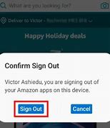 Image result for How to Log Out Amazon App iPhone
