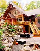 Image result for Handcrafted Square Log Cabin