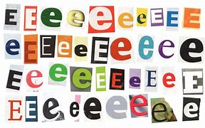 Image result for Magazine Cut Out Letters E