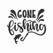 Image result for Gone Fishing Clip Art Black and White SVG