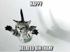 Image result for Happy Belated Birthday Cat Meme