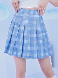 Image result for Short Plaid Pleated Skirt