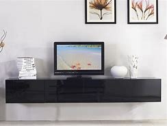 Image result for Black Lacquer Floating TV Stands