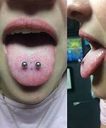 Image result for Horizontal Tongue Piercing