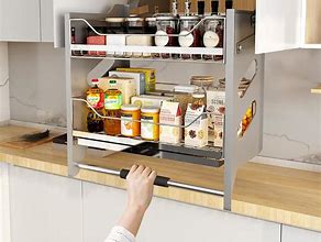 Image result for Kitchen Cabinet Spice Rack Organizer
