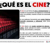 Image result for Que ES El Cine