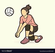 Image result for Cartoon People Playing Volleyball