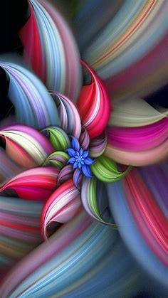 Digital Rainbow, bonito, colourful, digital, flower, flowers, neon, HD phone wallpaper | Peakpx