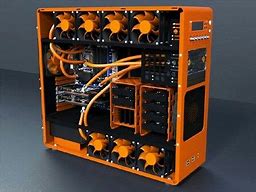 Image result for Orange and Black PC Case