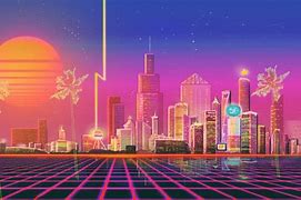 Image result for Sun with Retro 80s Neon Wallpaper