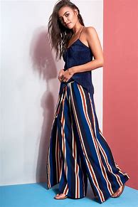 Image result for Striped Palazzo Pants