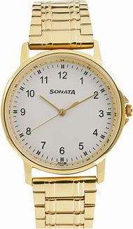 Image result for Sonata Gold Plated Watch