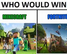 Image result for Minecraft vs Fortnite Memes