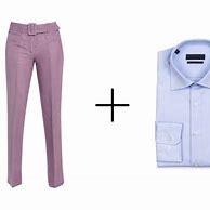Image result for Blue T-Shirt Purple Pants Women