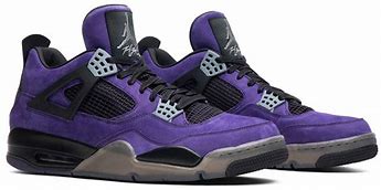 Image result for J Black and Purple Jordan 4