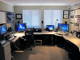 Image result for Home Office Multiple Monitor Setup