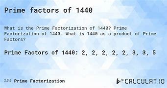 Image result for 1440 Factors
