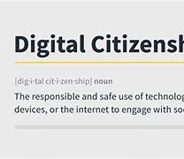 Image result for Digital Citizenship Definition