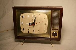 Image result for Vintage Spartus TV. Clock