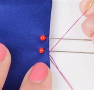 Image result for How to Sew On Sewing a Button