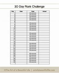 Image result for 30-Day Plank Challenge PDF