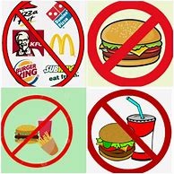 Image result for No Junk Food Sign