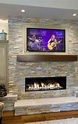 Image result for Fireplace with TV On Side