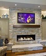 Image result for Wall Mounted TV above Fireplace