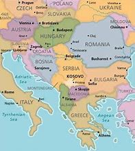 Image result for Albania Kosovo Map