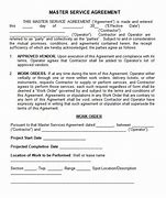 Image result for Master Service Agreement Sample