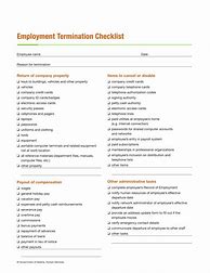 Image result for Employee Termination Checklist Form