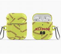 Image result for Softball AirPod Case Blue