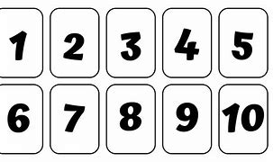 Image result for Black Large Printable Numbers 1 10