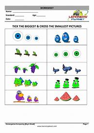 Image result for Kindergarten Comparison Worksheets