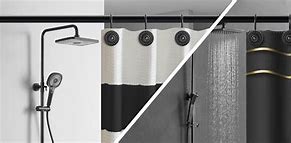 Image result for Black Shower Curtain Rings