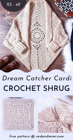 Dream Catcher Cardi - Free Crochet Shrug Pattern | Crochet shrug pattern, Crochet cocoon, Crochet shrug