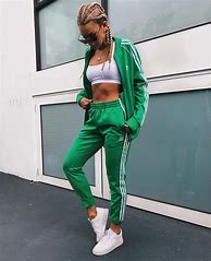 Image result for Adidas Tracksuit Woman Green